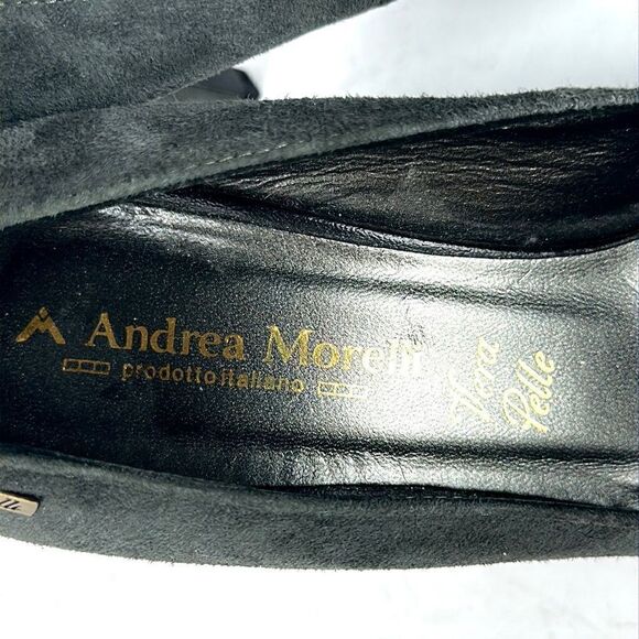 New Andrea Morelli Italy Gray Suede Pumps Heels EUR 36 US 6 - Picture 13 of 16